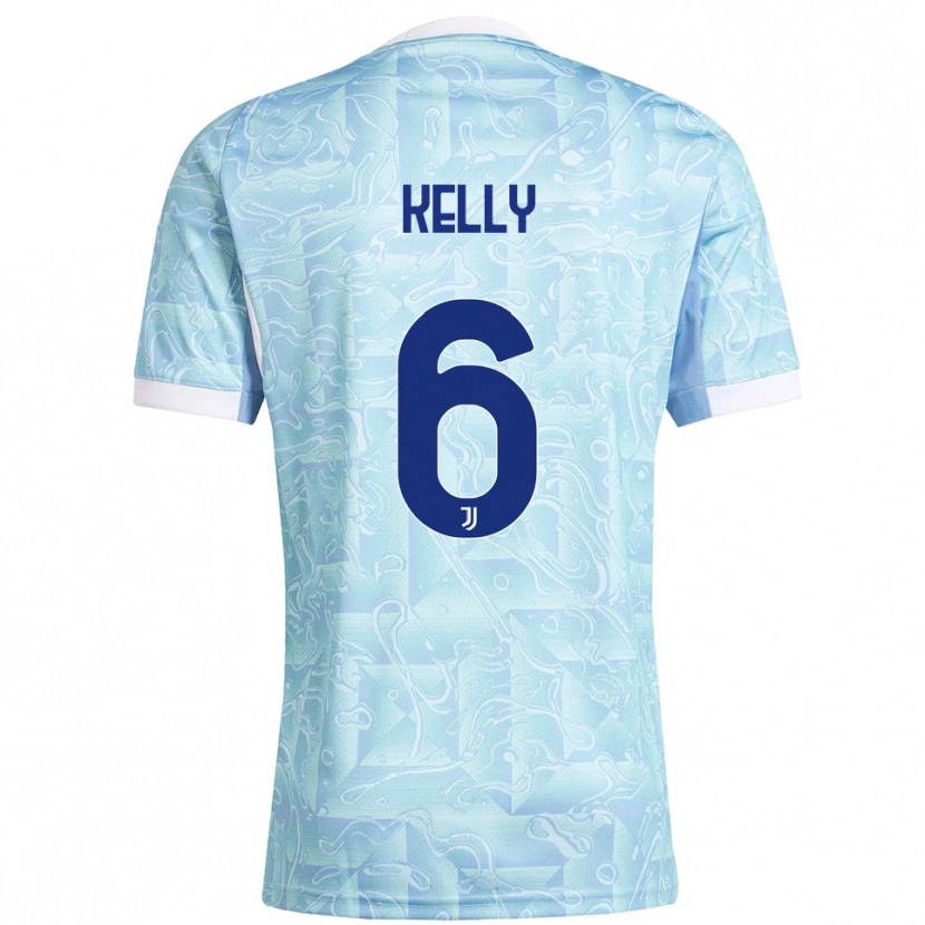 Danxen Kinder Lloyd Kelly #6 Himmelblau Gelb Auswärtstrikot Trikot 2025/26 T-Shirt Österreich