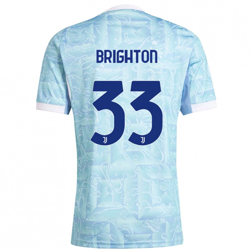 Danxen Kinder Abi Brighton #33 Himmelblau Gelb Auswärtstrikot Trikot 2025/26 T-Shirt Österreich