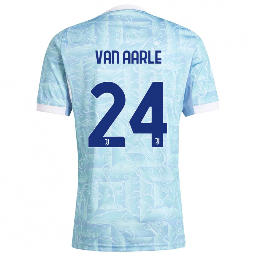 Danxen Kinder Shane Van Aarle #24 Himmelblau Gelb Auswärtstrikot Trikot 2025/26 T-Shirt Österreich
