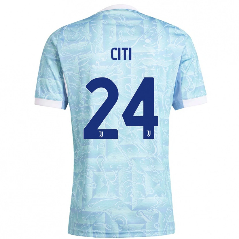 Danxen Kinder Alessandro Citi #24 Himmelblau Gelb Auswärtstrikot Trikot 2025/26 T-Shirt Österreich