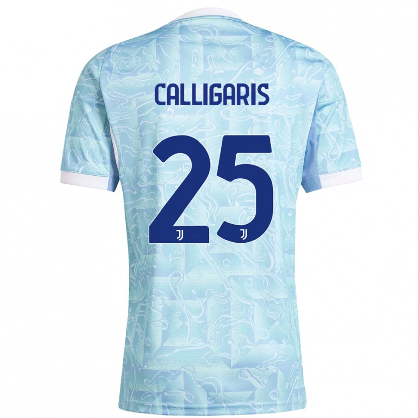 Danxen Kinder Viola Calligaris #25 Himmelblau Gelb Auswärtstrikot Trikot 2025/26 T-Shirt Österreich
