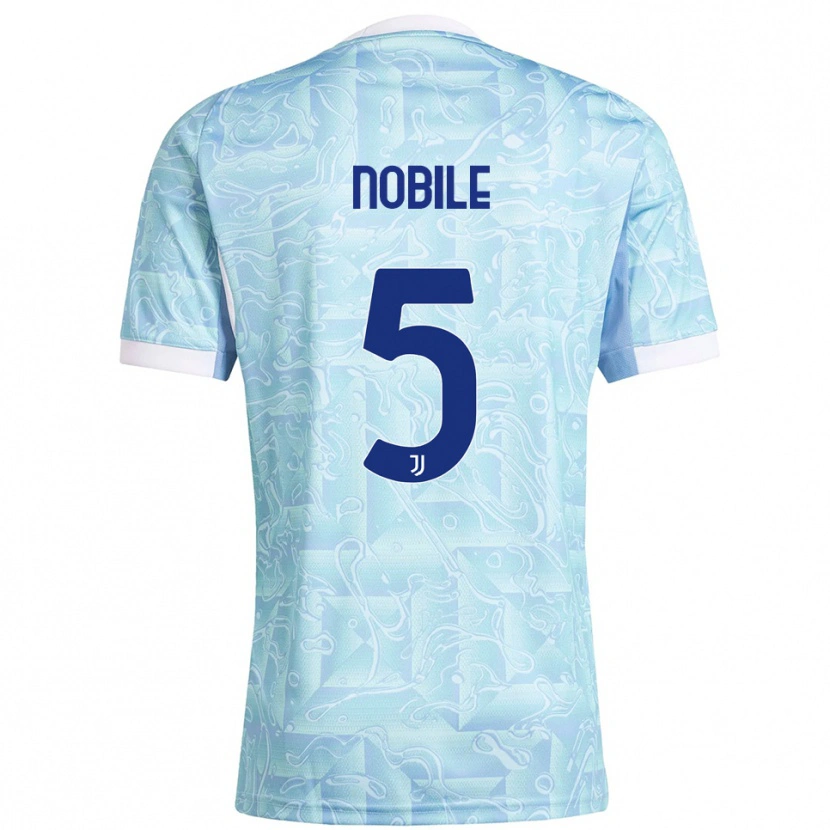 Danxen Kinder Riccardo Nobile #5 Himmelblau Gelb Auswärtstrikot Trikot 2025/26 T-Shirt Österreich