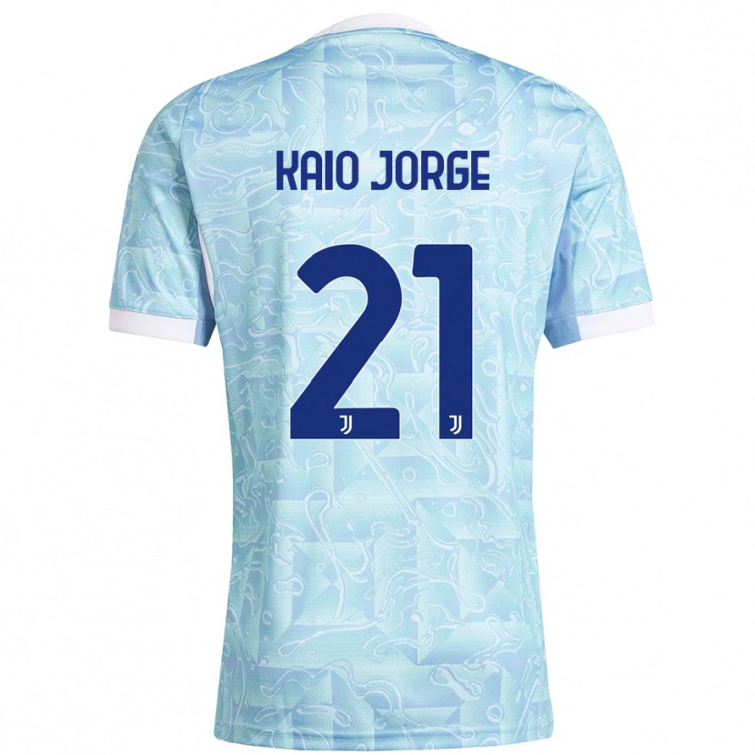 Danxen Kinder Kaio Jorge #21 Himmelblau Gelb Auswärtstrikot Trikot 2025/26 T-Shirt Österreich