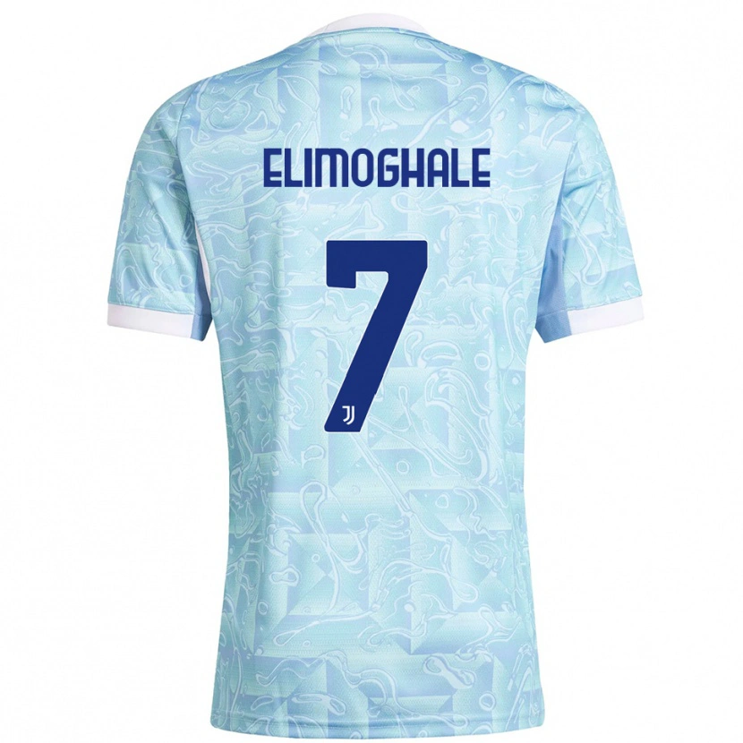 Danxen Kinder Destiny Elimoghale #7 Himmelblau Gelb Auswärtstrikot Trikot 2025/26 T-Shirt Österreich