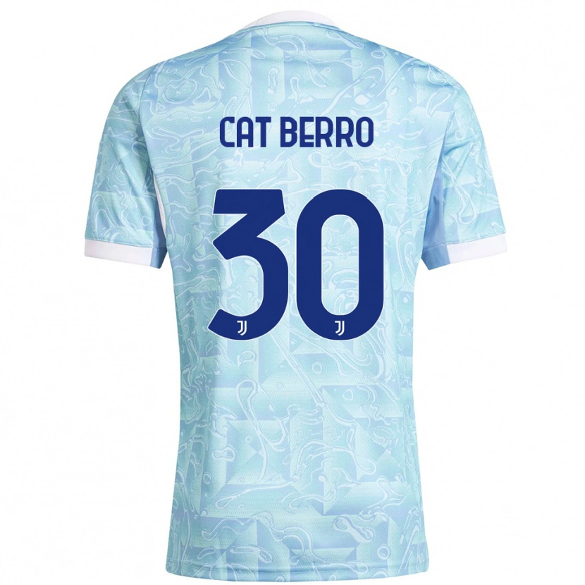 Danxen Kinder Simone Cat Berro #30 Himmelblau Gelb Auswärtstrikot Trikot 2025/26 T-Shirt Österreich