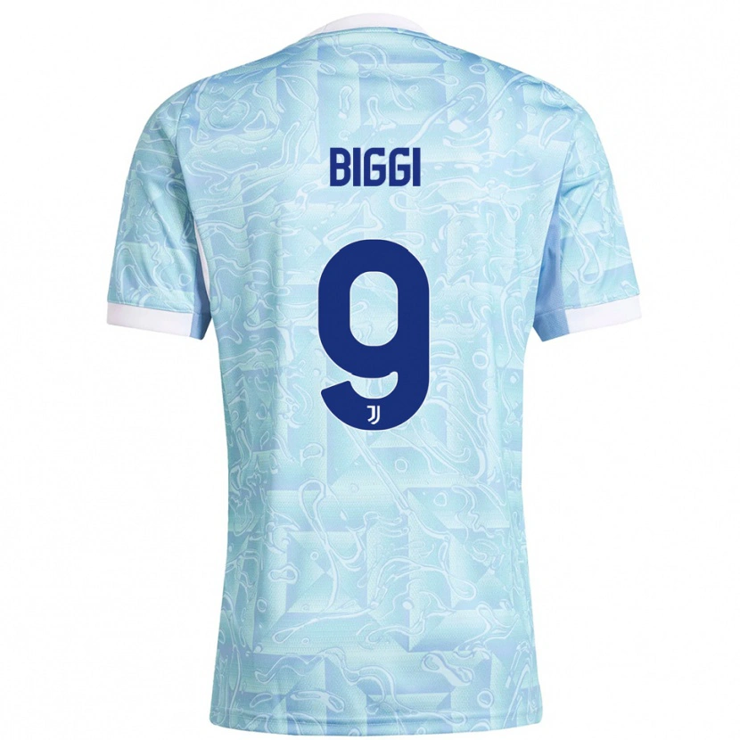 Danxen Kinder Silvano Biggi #9 Himmelblau Gelb Auswärtstrikot Trikot 2025/26 T-Shirt Österreich