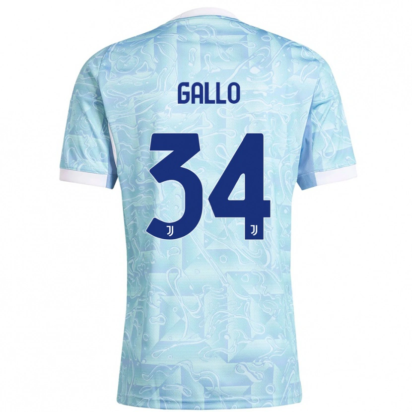 Danxen Kinder Azzurra Gallo #34 Himmelblau Gelb Auswärtstrikot Trikot 2025/26 T-Shirt Österreich