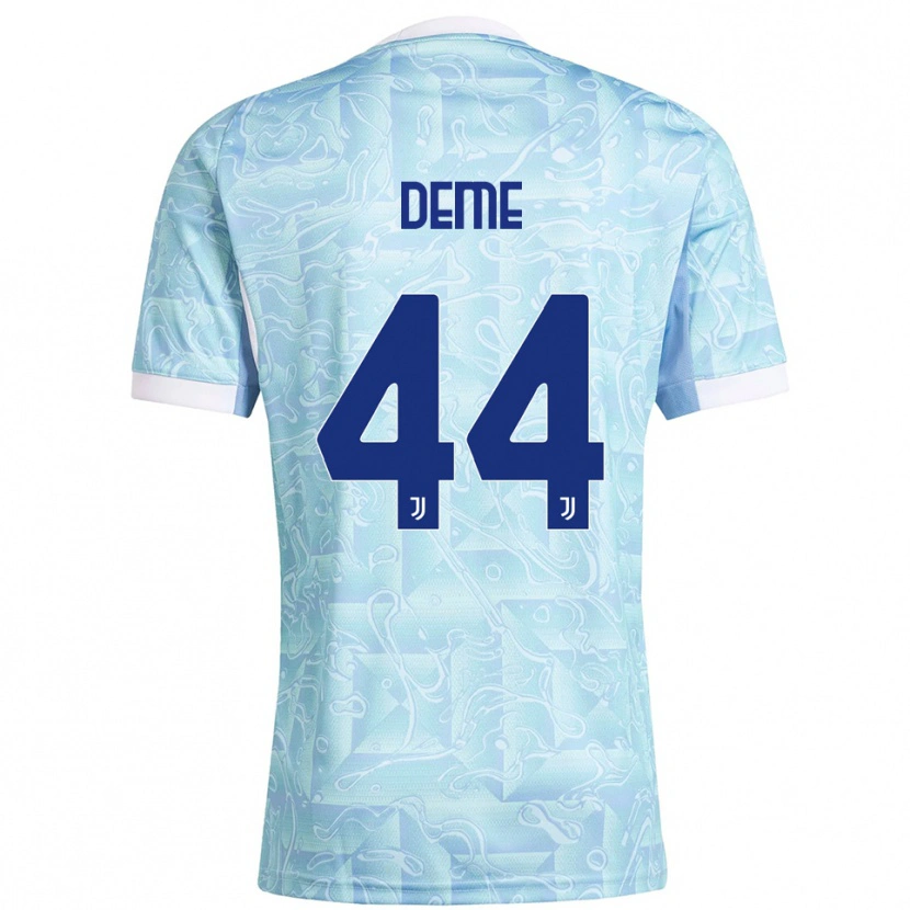 Danxen Kinder Serigne Deme #44 Himmelblau Gelb Auswärtstrikot Trikot 2025/26 T-Shirt Österreich