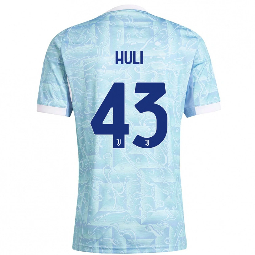 Danxen Kinder Raffaele Huli #43 Himmelblau Gelb Auswärtstrikot Trikot 2025/26 T-Shirt Österreich