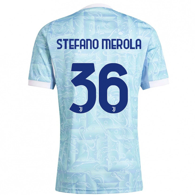 Danxen Kinder Antonio Stefano Merola #36 Himmelblau Gelb Auswärtstrikot Trikot 2025/26 T-Shirt Österreich