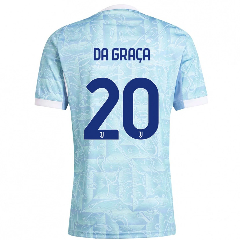 Danxen Kinder Cosimo Da Graça #20 Himmelblau Gelb Auswärtstrikot Trikot 2025/26 T-Shirt Österreich