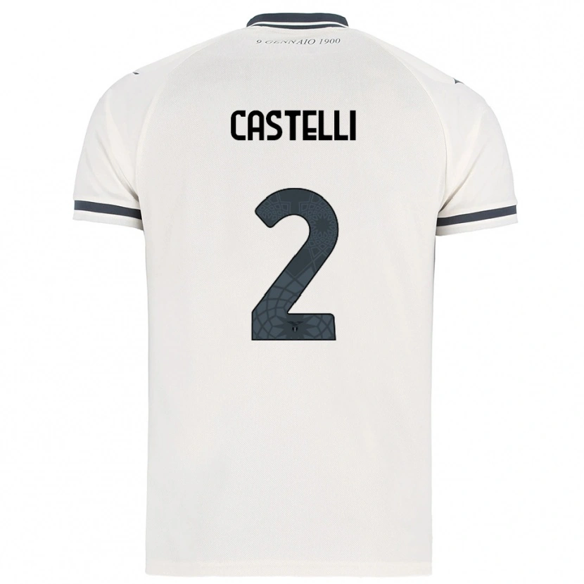 Danxen Kinder Valerio Castelli #2 Weiß Marineblau Auswärtstrikot Trikot 2025/26 T-Shirt Österreich