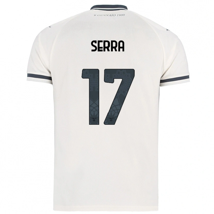 Danxen Kinder Federico Serra #17 Weiß Marineblau Auswärtstrikot Trikot 2025/26 T-Shirt Österreich