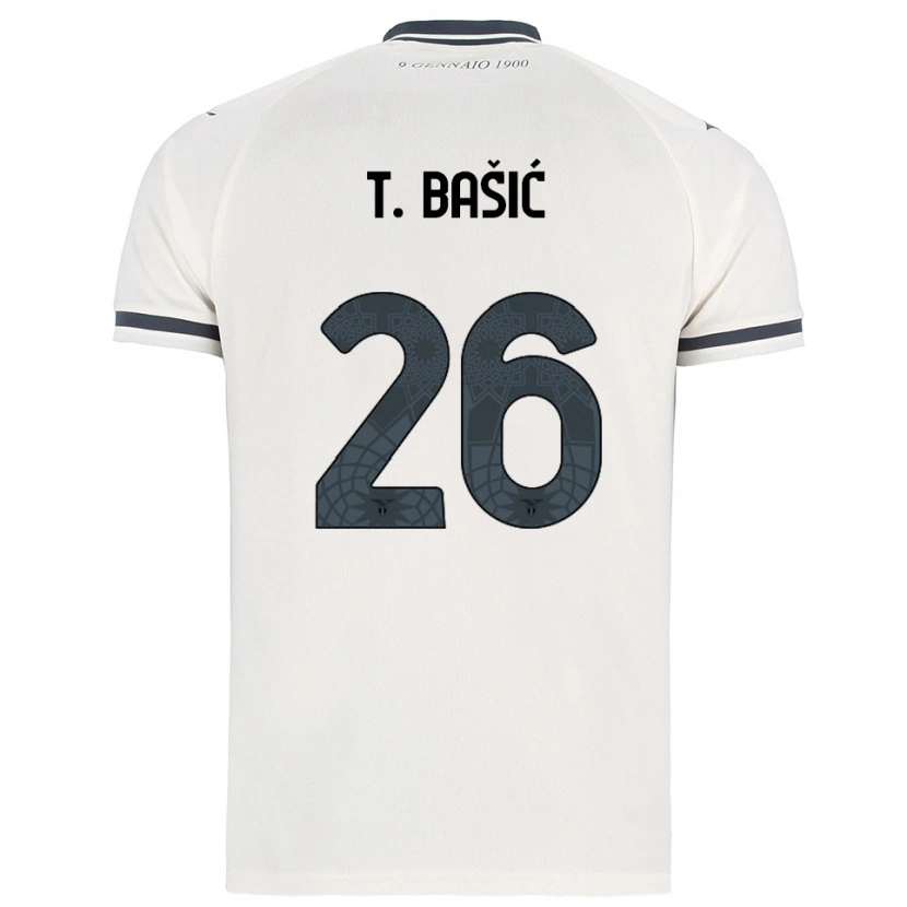 Danxen Kinder Toma Bašić #26 Weiß Marineblau Auswärtstrikot Trikot 2025/26 T-Shirt Österreich