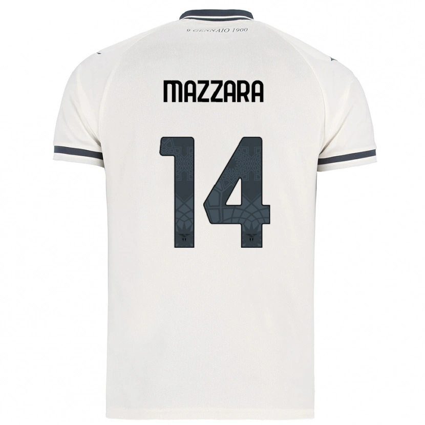 Danxen Kinder Matteo Mazzara #14 Weiß Marineblau Auswärtstrikot Trikot 2025/26 T-Shirt Österreich