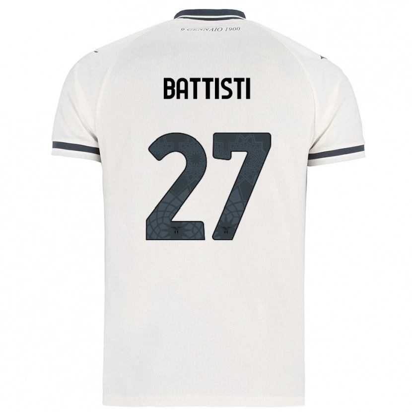 Danxen Kinder Valerio Battisti #27 Weiß Marineblau Auswärtstrikot Trikot 2025/26 T-Shirt Österreich