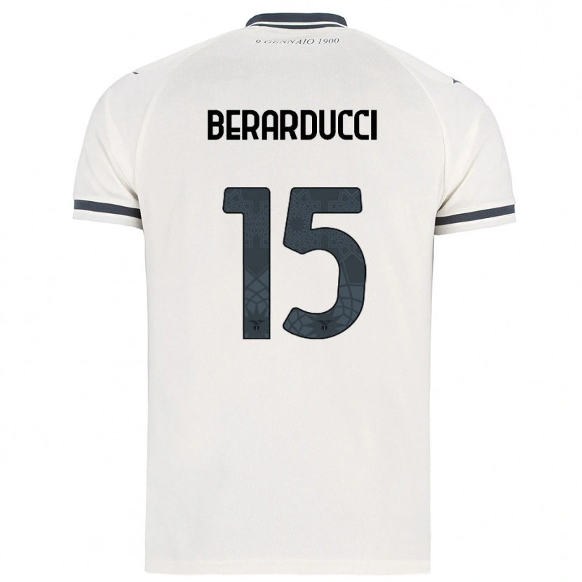 Danxen Kinder Martina Berarducci #15 Weiß Marineblau Auswärtstrikot Trikot 2025/26 T-Shirt Österreich