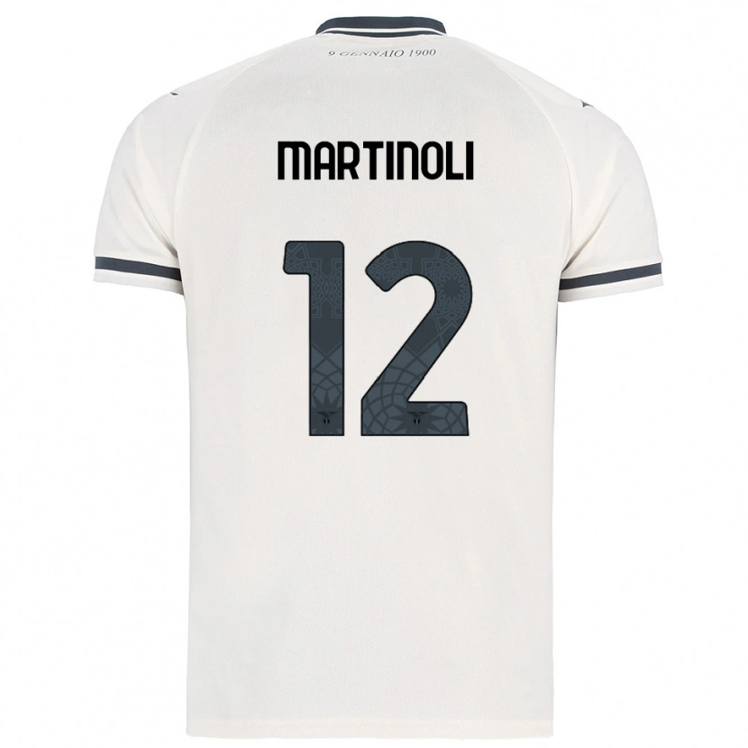 Danxen Kinder Elettra Martinoli #12 Weiß Marineblau Auswärtstrikot Trikot 2025/26 T-Shirt Österreich