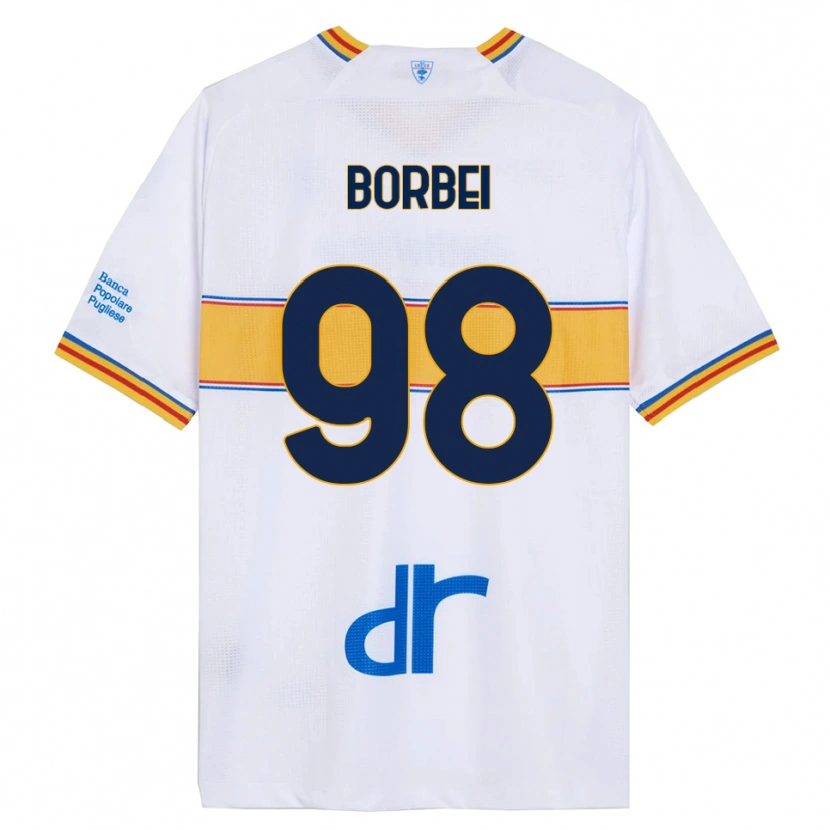 Danxen Kinder Alexandru Borbei #98 Weiß Gelb Auswärtstrikot Trikot 2025/26 T-Shirt Österreich