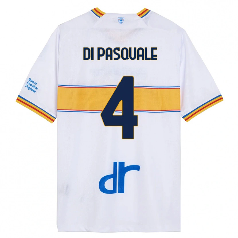 Danxen Kinder Alessandro Di Pasquale #4 Weiß Gelb Auswärtstrikot Trikot 2025/26 T-Shirt Österreich