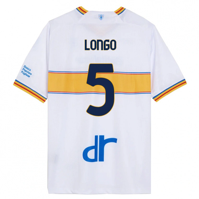 Danxen Kinder Francesco Longo #5 Weiß Gelb Auswärtstrikot Trikot 2025/26 T-Shirt Österreich
