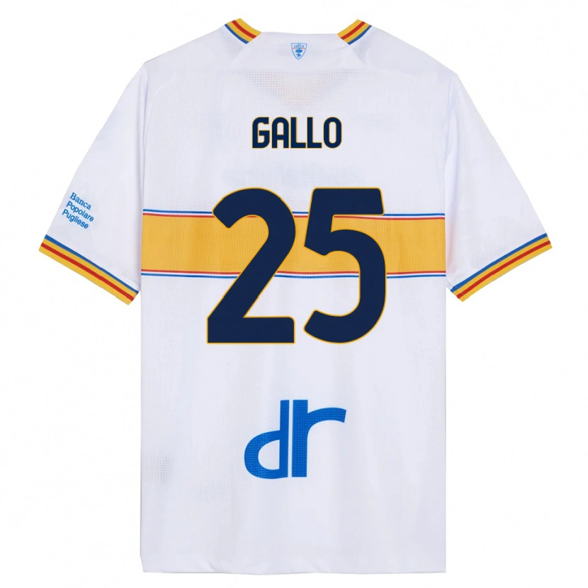 Danxen Kinder Antonino Gallo #25 Weiß Gelb Auswärtstrikot Trikot 2025/26 T-Shirt Österreich