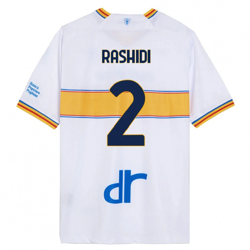 Danxen Kinder William Rashidi #2 Weiß Gelb Auswärtstrikot Trikot 2025/26 T-Shirt Österreich