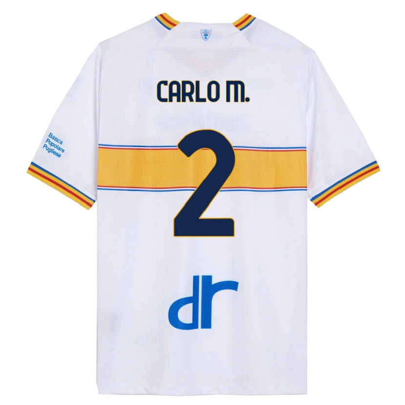 Danxen Kinder Carlo Mariano #2 Weiß Gelb Auswärtstrikot Trikot 2025/26 T-Shirt Österreich