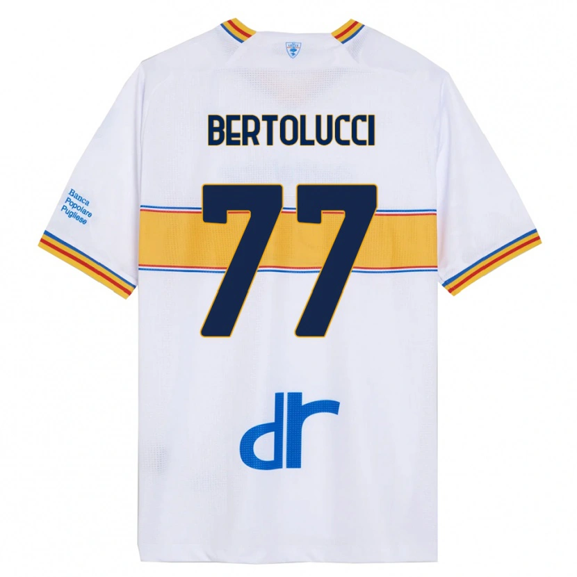 Danxen Kinder Sandro Bertolucci #77 Weiß Gelb Auswärtstrikot Trikot 2025/26 T-Shirt Österreich