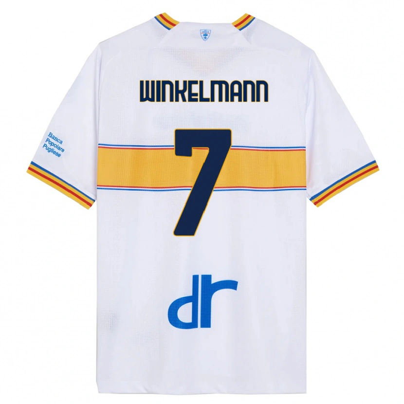 Danxen Kinder Till Winkelmann #7 Weiß Gelb Auswärtstrikot Trikot 2025/26 T-Shirt Österreich