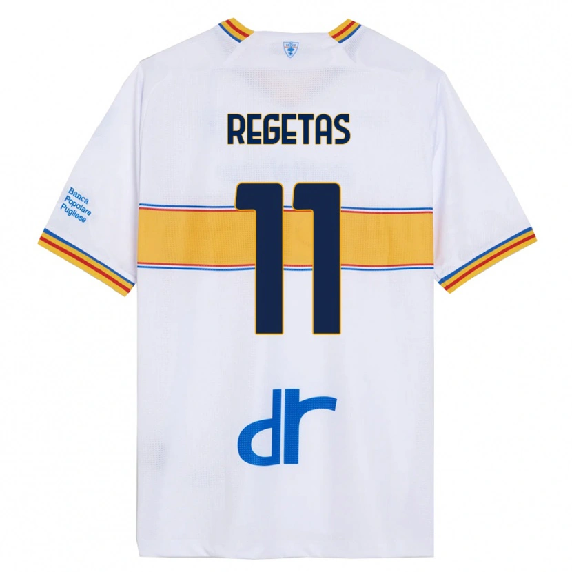 Danxen Kinder Domagoj Regetas #11 Weiß Gelb Auswärtstrikot Trikot 2025/26 T-Shirt Österreich