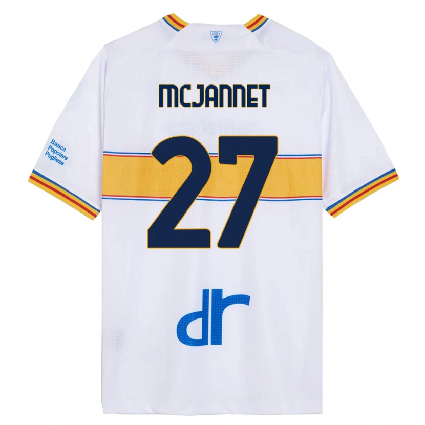 Danxen Kinder Ed Mcjannet #27 Weiß Gelb Auswärtstrikot Trikot 2025/26 T-Shirt Österreich