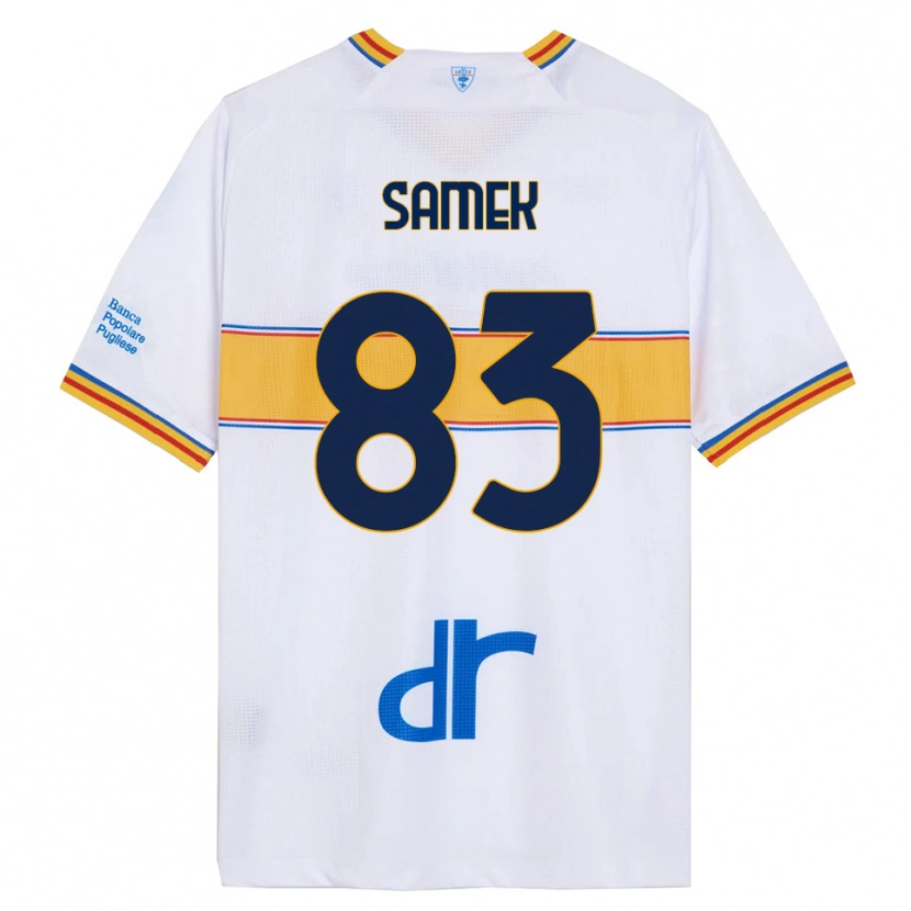 Danxen Kinder Daniel Samek #83 Weiß Gelb Auswärtstrikot Trikot 2025/26 T-Shirt Österreich