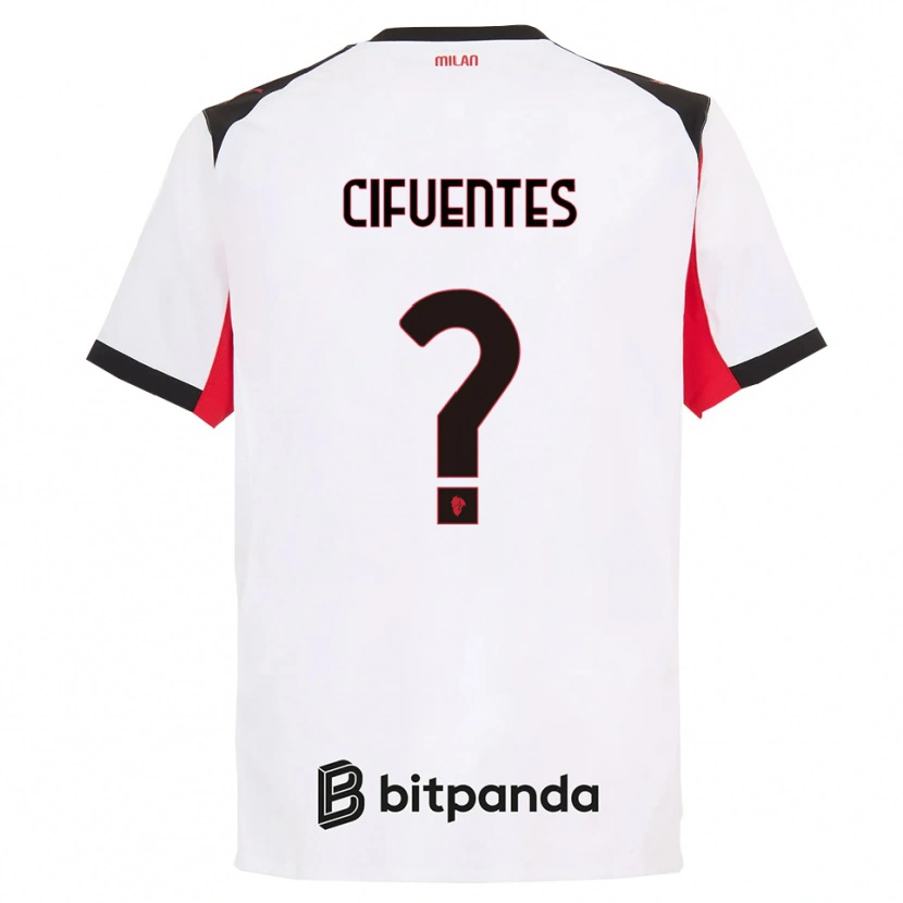 Danxen Kinder Maikol Cifuentes #0 Weiß Schwarz Auswärtstrikot Trikot 2025/26 T-Shirt Österreich
