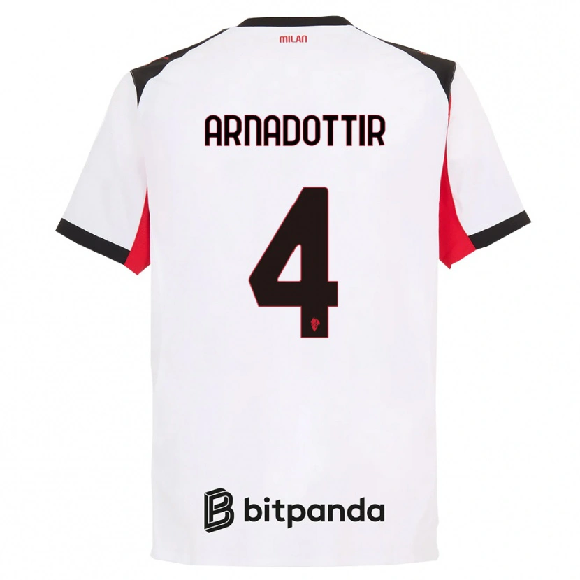 Danxen Kinder Guony Arnadottir #4 Weiß Schwarz Auswärtstrikot Trikot 2025/26 T-Shirt Österreich