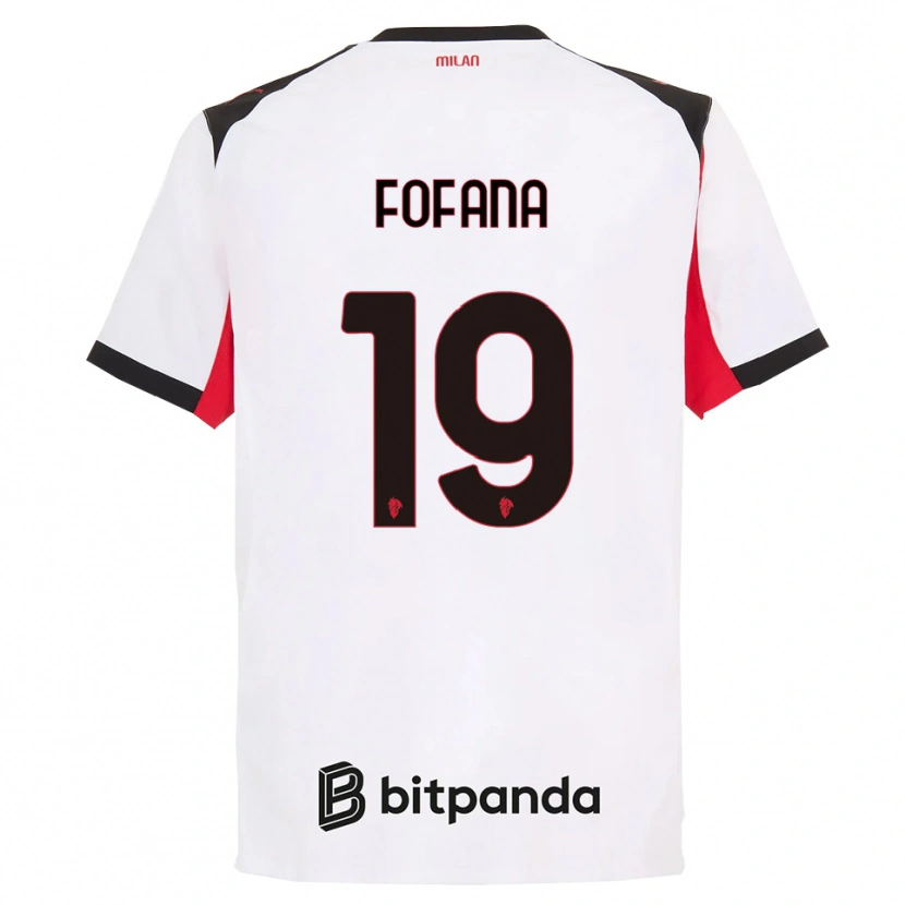 Danxen Kinder Youssouf Fofana #19 Weiß Schwarz Auswärtstrikot Trikot 2025/26 T-Shirt Österreich