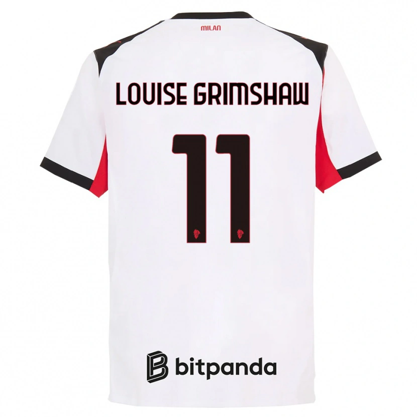 Danxen Kinder Christy Louise Grimshaw #11 Weiß Schwarz Auswärtstrikot Trikot 2025/26 T-Shirt Österreich