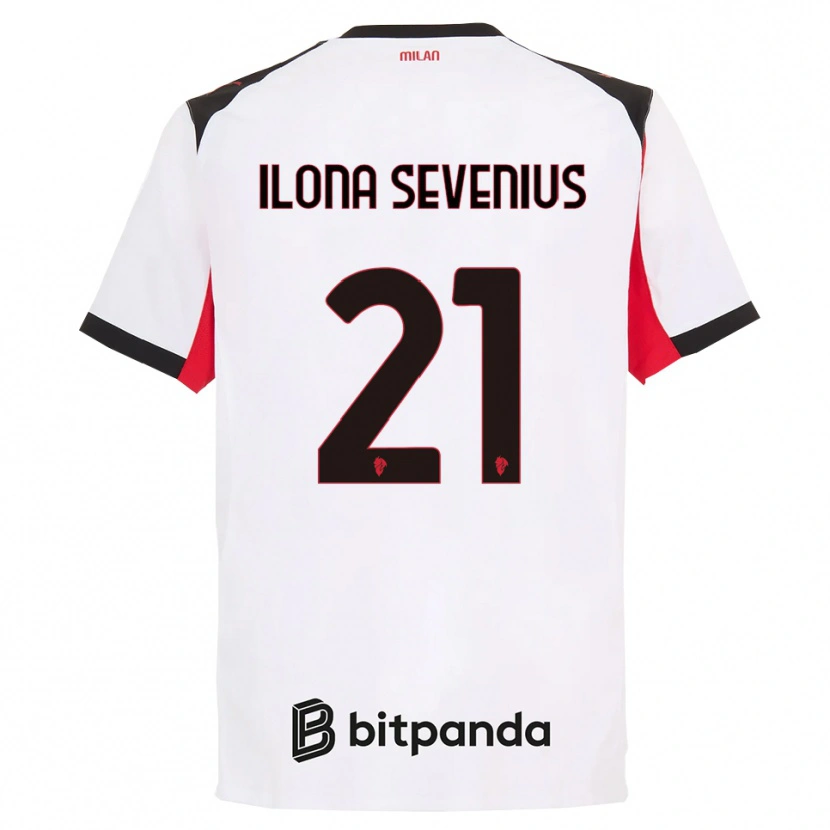 Danxen Kinder Oona Ilona Sevenius #21 Weiß Schwarz Auswärtstrikot Trikot 2025/26 T-Shirt Österreich
