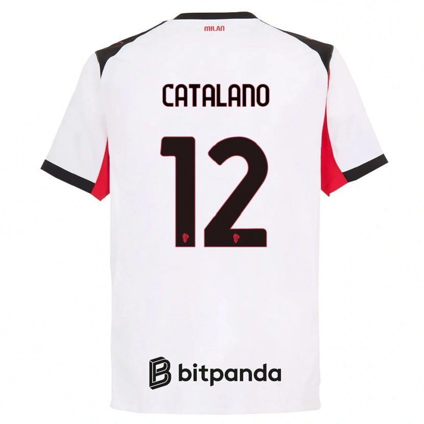 Danxen Kinder Alessio Catalano #12 Weiß Schwarz Auswärtstrikot Trikot 2025/26 T-Shirt Österreich