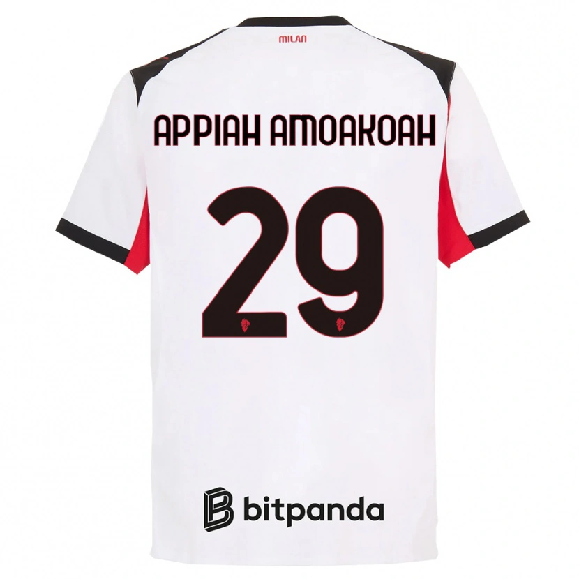 Danxen Kinder Karen Appiah Amoakoah #29 Weiß Schwarz Auswärtstrikot Trikot 2025/26 T-Shirt Österreich