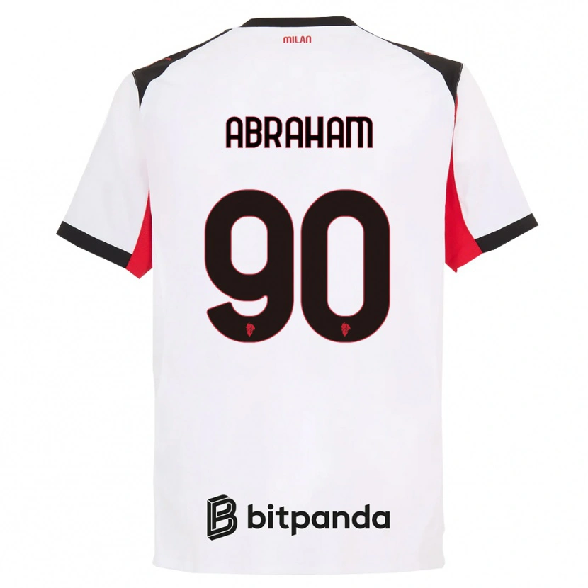 Danxen Kinder Tammy Abraham #90 Weiß Schwarz Auswärtstrikot Trikot 2025/26 T-Shirt Österreich