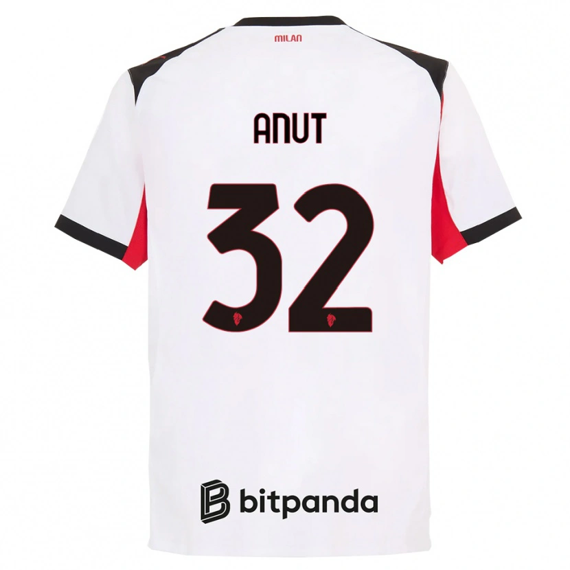 Danxen Kinder Niccolo Anut #32 Weiß Schwarz Auswärtstrikot Trikot 2025/26 T-Shirt Österreich