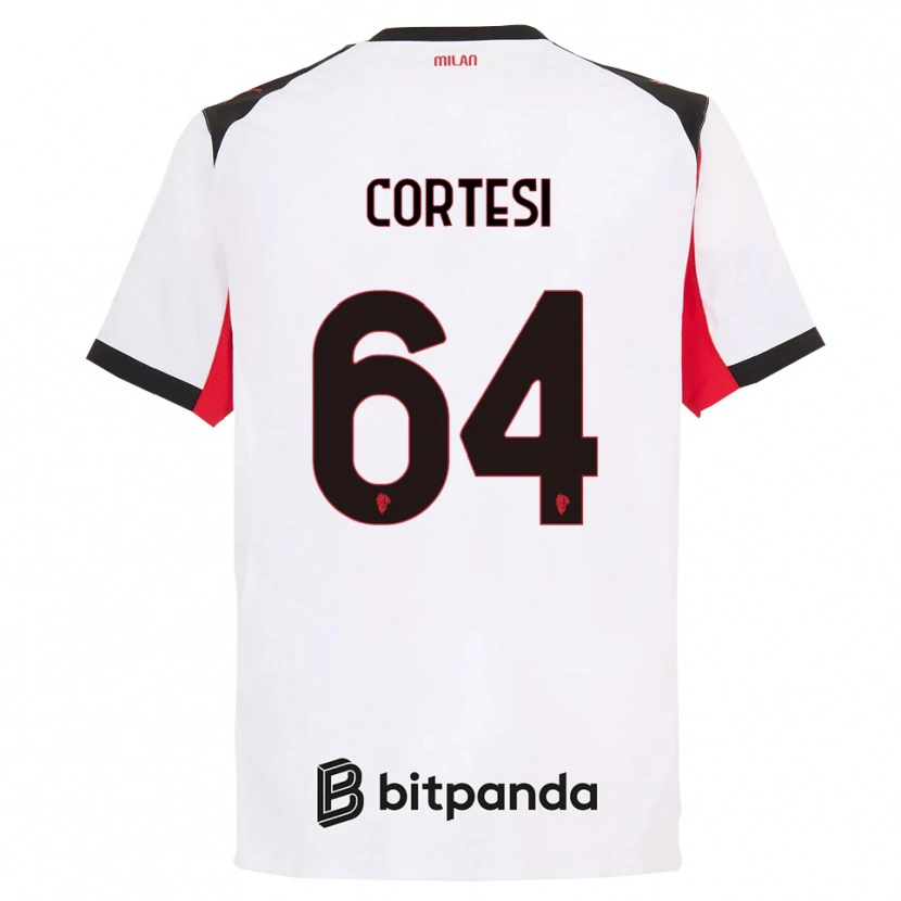 Danxen Kinder Selena Cortesi #64 Weiß Schwarz Auswärtstrikot Trikot 2025/26 T-Shirt Österreich