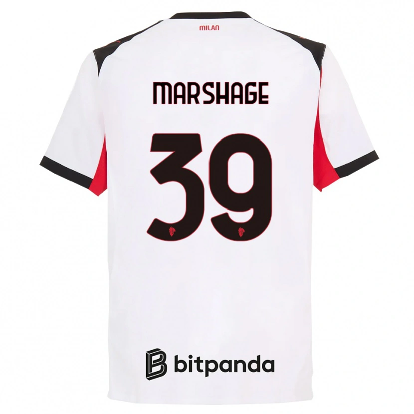 Danxen Kinder Wilgot Marshage #39 Weiß Schwarz Auswärtstrikot Trikot 2025/26 T-Shirt Österreich