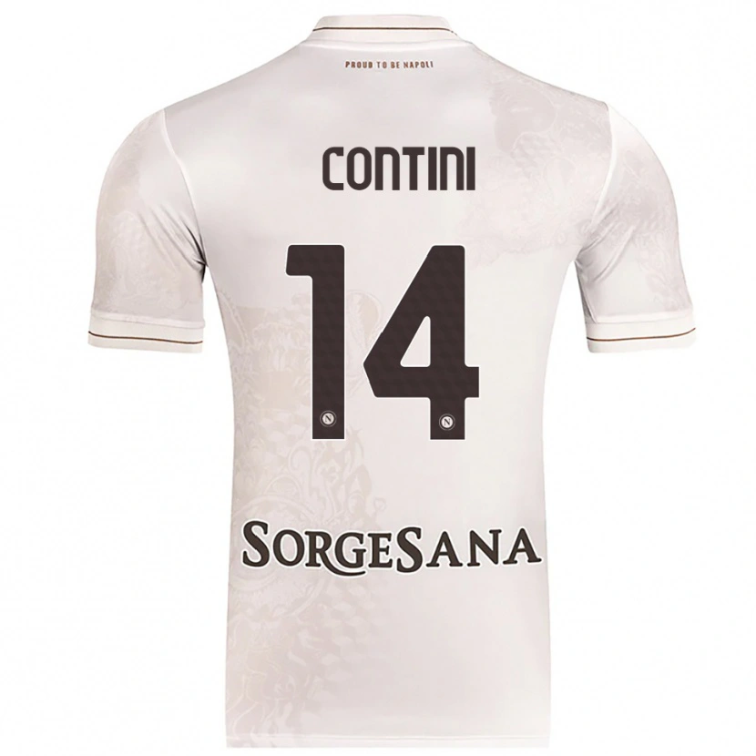 Danxen Kinder Nikita Contini #14 Champagner Braun Auswärtstrikot Trikot 2025/26 T-Shirt Österreich