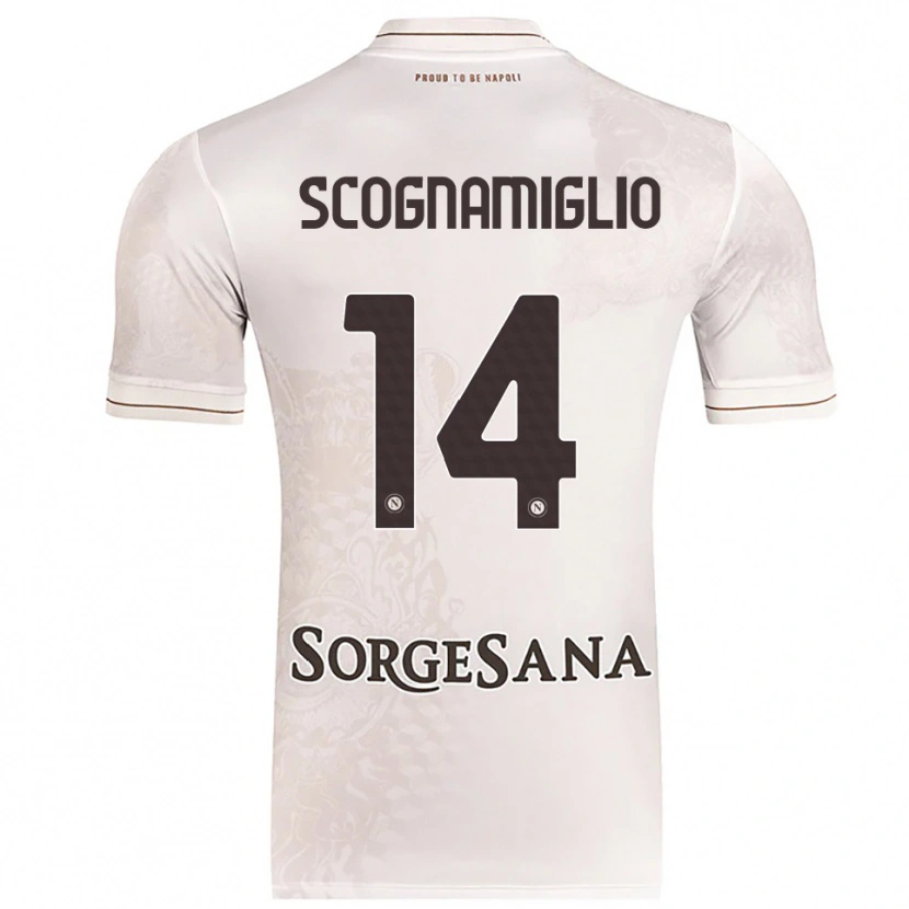 Danxen Kinder Fabio Scognamiglio #14 Champagner Braun Auswärtstrikot Trikot 2025/26 T-Shirt Österreich