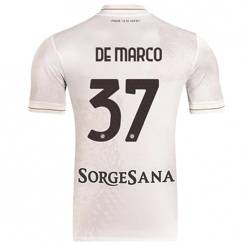 Danxen Kinder Francesco De Marco #37 Champagner Braun Auswärtstrikot Trikot 2025/26 T-Shirt Österreich