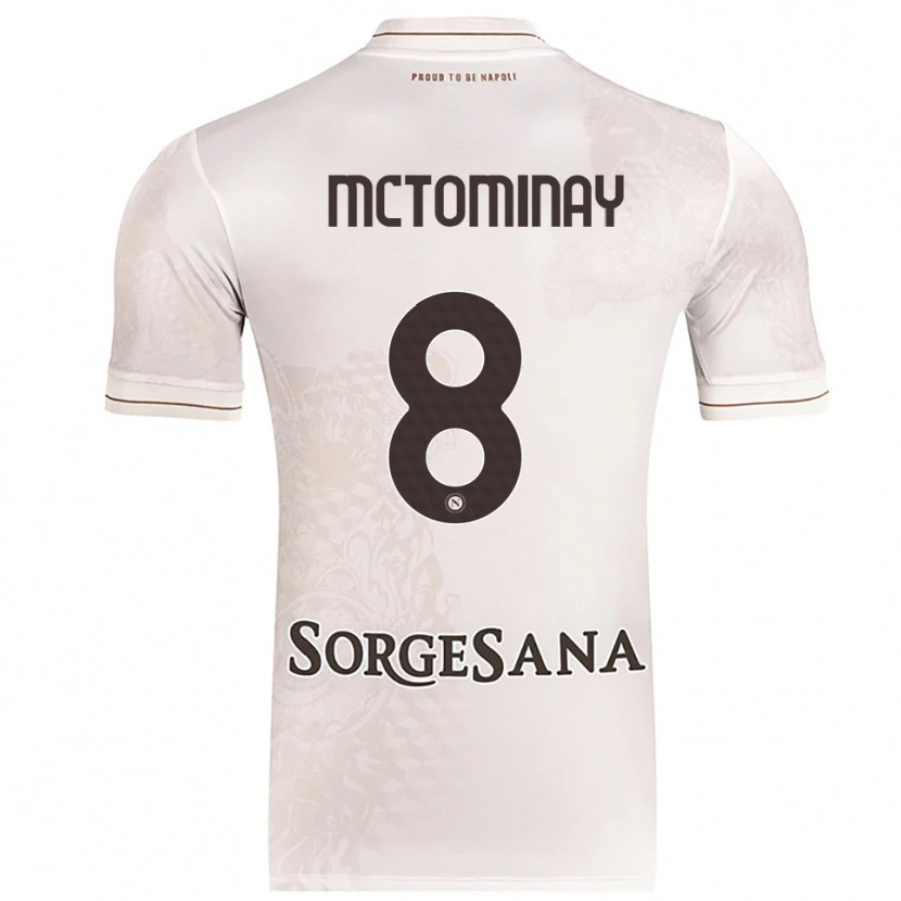 Danxen Kinder Scott Mctominay #8 Champagner Braun Auswärtstrikot Trikot 2025/26 T-Shirt Österreich