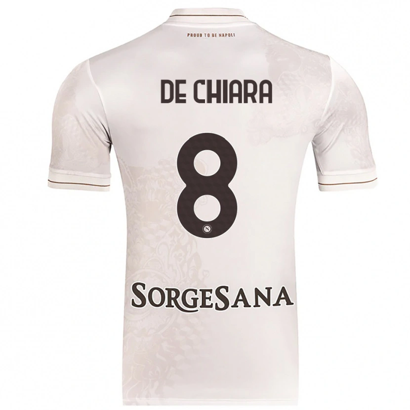 Danxen Kinder Emmanuele De Chiara #8 Champagner Braun Auswärtstrikot Trikot 2025/26 T-Shirt Österreich