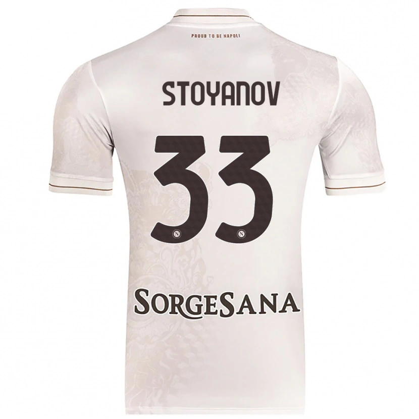 Danxen Kinder Steliyan Stoyanov #33 Champagner Braun Auswärtstrikot Trikot 2025/26 T-Shirt Österreich